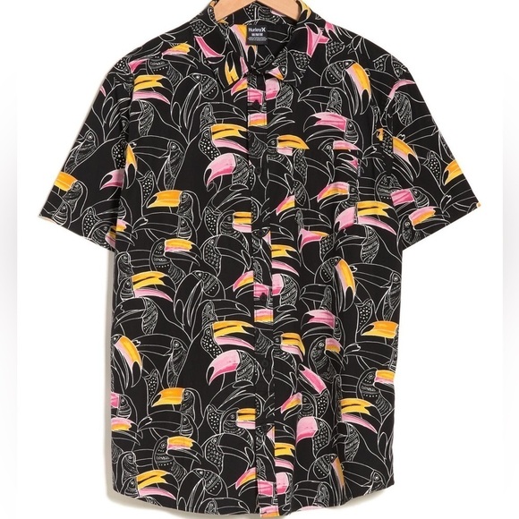 Men’s size XXL Hurley Tropical Escape Short Sleeve Shirt T28 - Picture 3 of 8